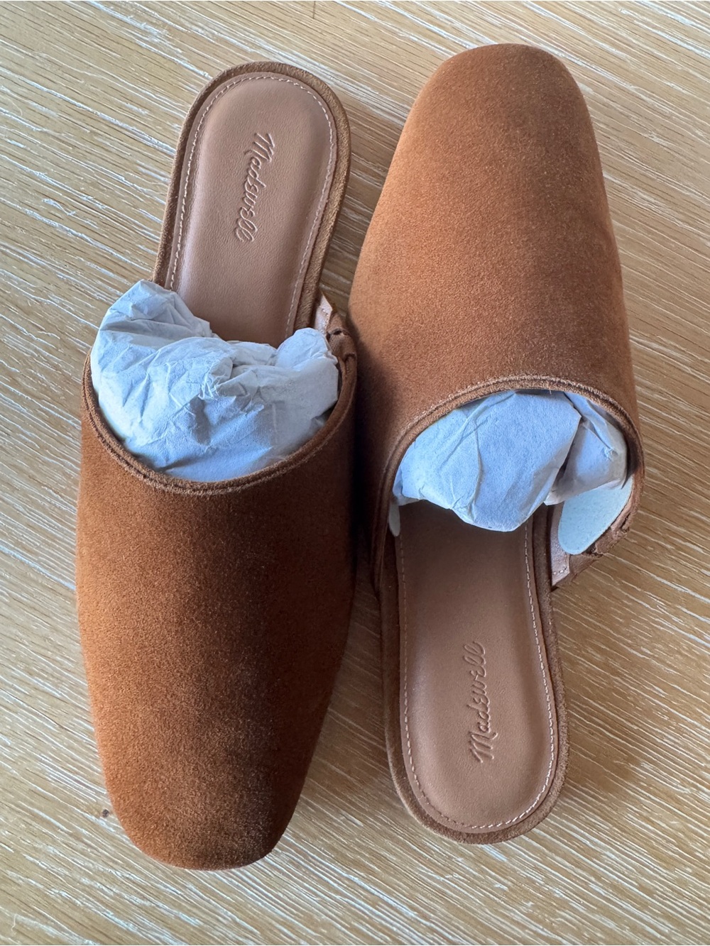 NIB! MADEWELL Women’s Mylie Glove Mule in Glazed Walnut Suede